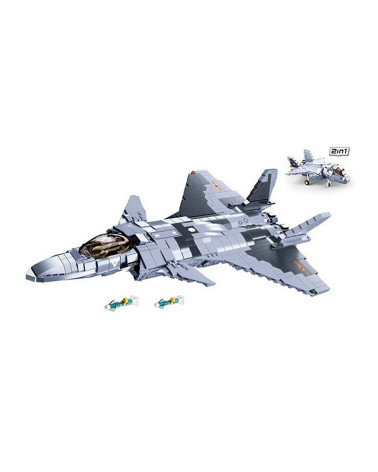 GREY WHITE JET FIGHTER M38-B0986 - SLUBAN