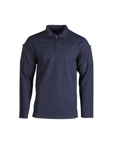 POLO TACTIQUE QUICK DRY MANCHES LONGUES BLEU FONCÉ - MILTEC