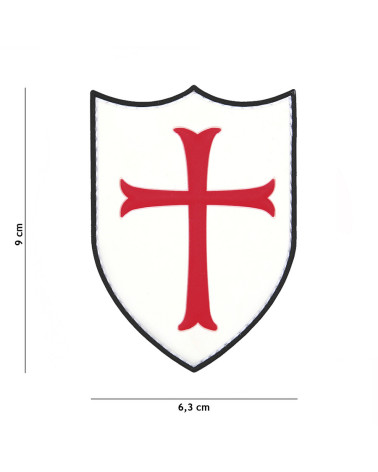 Patch 3D PVC Crusader Blanc - Style et robustesse pour vos équipements tactiques.