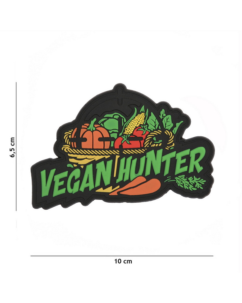 Patch 3D PVC Vegan Hunter - 101 Inc, l'accessoire tactique incontournable pour personnaliser vos équipements.