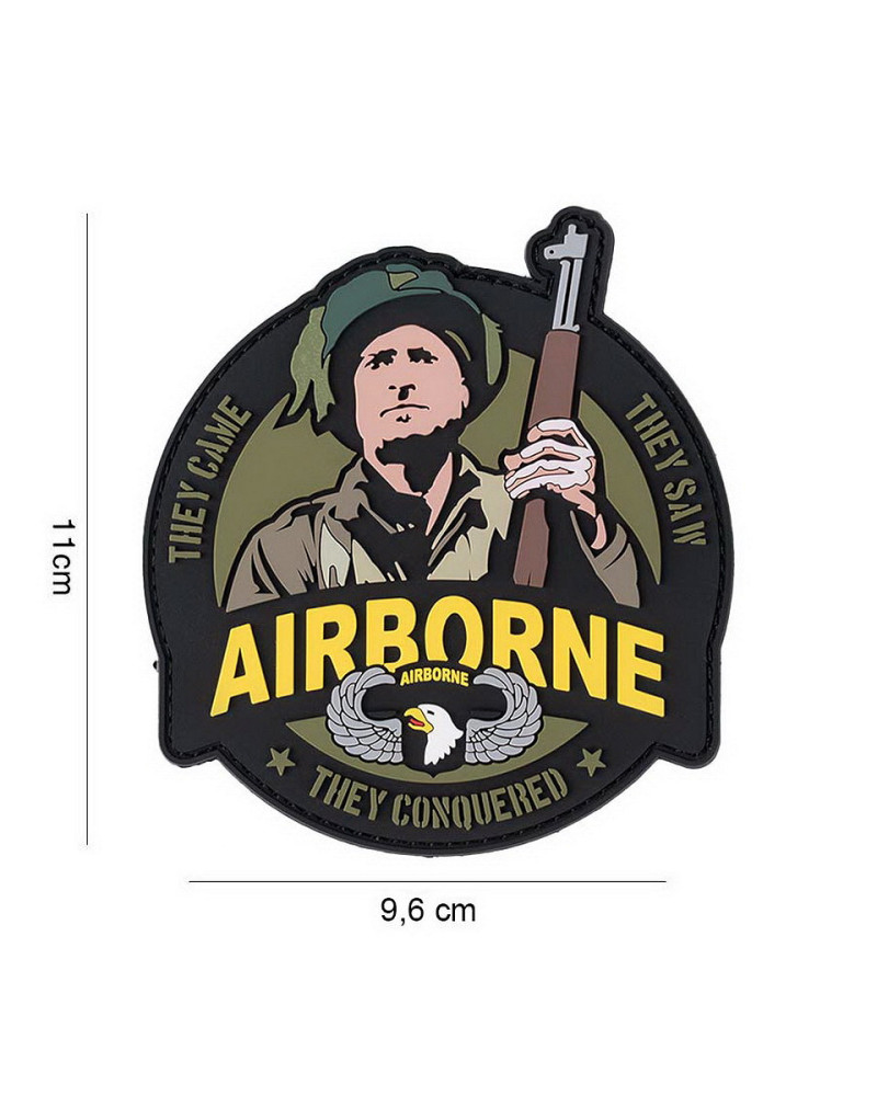 Patch 3D PVC 101st Airborne Soldat - 101INC, un insigne robuste et détaillé pour personnaliser votre équipement tactique.