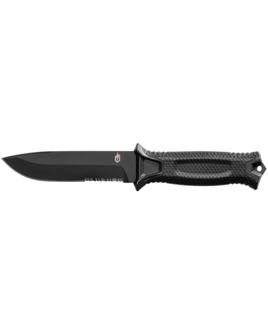 Couteau Gerber StrongArm Noir à lame dentelée avec étui compatible MOLLE