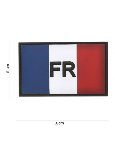 Patch 3D PVC France de 101 INC avec drapeau tricolore et fixation velcro