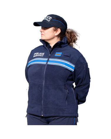 Blouson polaire bi-matière Police Municipale Le Protecteur avec marquage et bandes bleues réglementaires