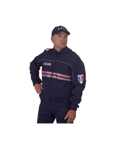 Blouson Softshell A.S.V.P. Le Protecteur avec bandes réfléchissantes et marquage officiel