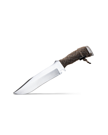 Couteau TX Bowie Wildsteer avec lame brossée et paracorde camouflage désert  plus manche ergonomique